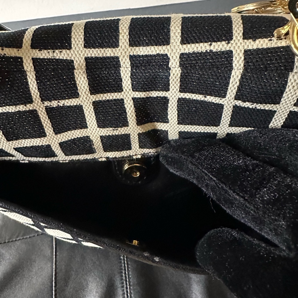 Chic Black and White Checkered Coach Bag NWOT - Picture 13 of 14
